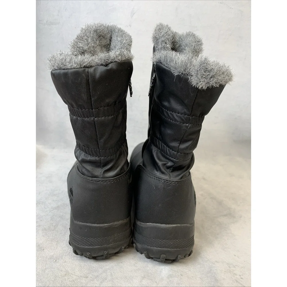Totes Snow Boots Women's Size 10 M Rikki Black Faux‎ Fur Lined Zip Up